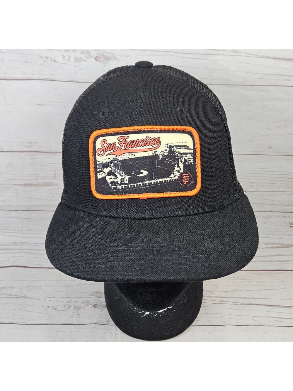 San Francisco Giants Trucker Hat Snapback Mens OSFM Black Ghirardelli Collab SGA